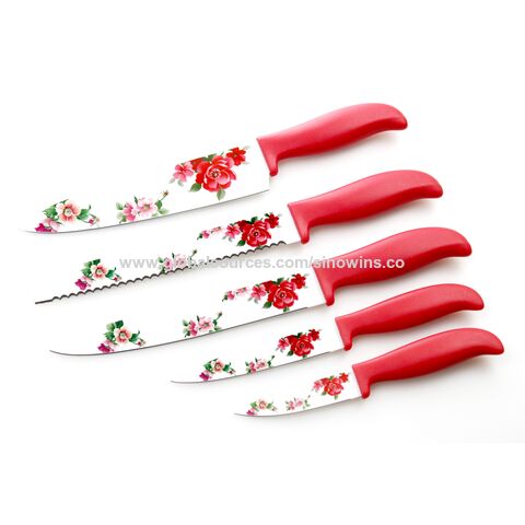 Hot Selling Rubber Coated ABS Handle Kitchen Knife Three-piece Set