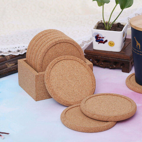 Corcho posavasos trípode, almohadilla térmica, tablero de corcho redondo para cocina, mesa de comedor, ollas y sartenes, plantas, almohadillas de aislamiento de té artesanal