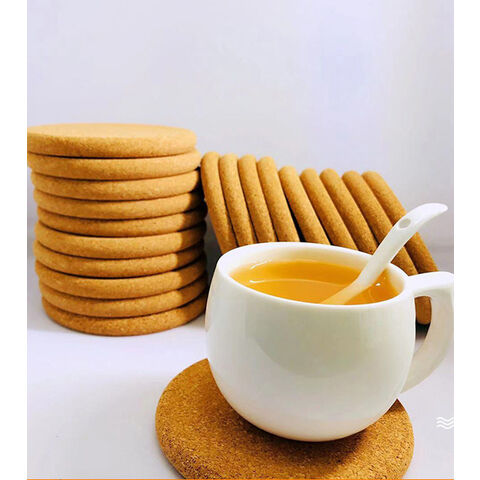 Corcho posavasos trípode, almohadilla térmica, tablero de corcho redondo para cocina, mesa de comedor, ollas y sartenes, plantas, almohadillas de aislamiento de té artesanal