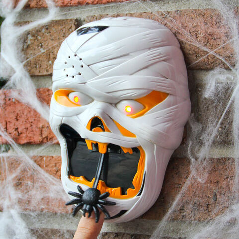 NXW Halloween Skull Doorbell with LED Eyes and Sound Effect