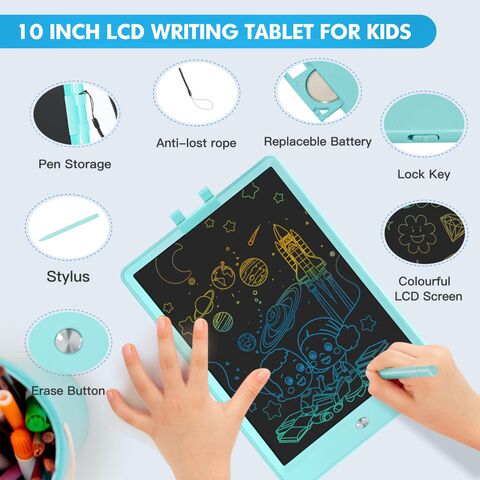 Juguetes para niñas y niños de 3 4 5 6 años, tableta de escritura LCD de 9  pulgadas, tablero de dibujo colorido, regalo de cumpleaños para niñas de 2
