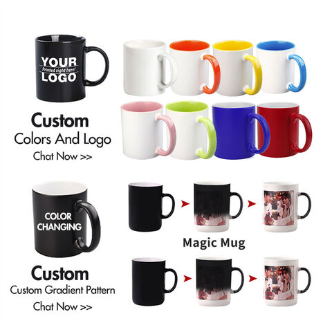 11oz Red Magic Mug. Heat Activation Coffee Mug With Your Picture