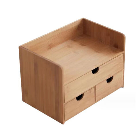 Modern minimalist storage partition desktop cosmetic wood box JX