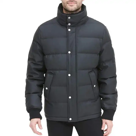 Abrigo largo de invierno con capucha para hombre, chaqueta acolchada cálida  resistente al agua para clima frío