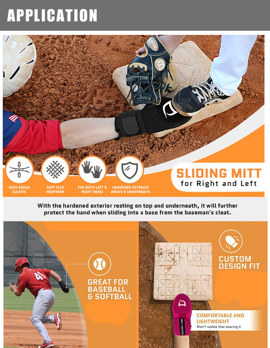 Wholesale Customize Logo Hand Guard Wrist Protector Gloves Baseball