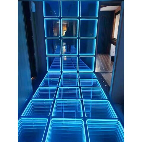 Meilleur prix Nouveau plancher de danse à LED miroir infini 3D, scène de danse à LED, panneau de danse à LED, lumière de danse à LED