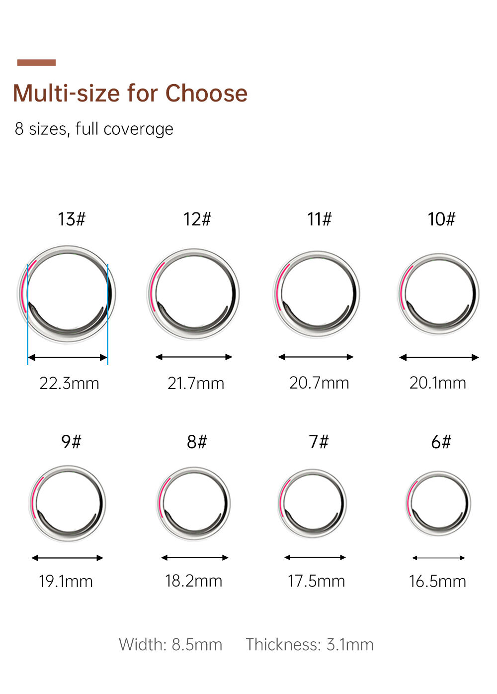 Health Rings Dimensions Zr01 Ceramic Health Smart Ring Bluetooth Connection Heart Rate Blood ...