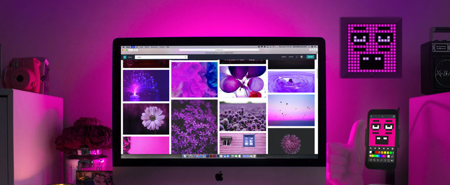 Cadre Photo Numérique LED Pixel Art, écran LED Programmable RVB 32x32, Connectivité Bluetooth Portable Et Contrôle Par Application - TV Son Photo