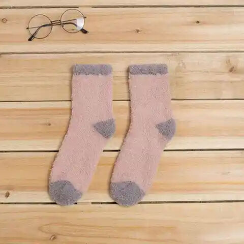 Warm Thick Coral Fleece Socks Women Silicone Non Slip Boat Socks