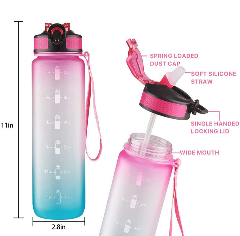 Bpa Free Water Jug 64oz Motivational Water Bottle With Time Marker ...
