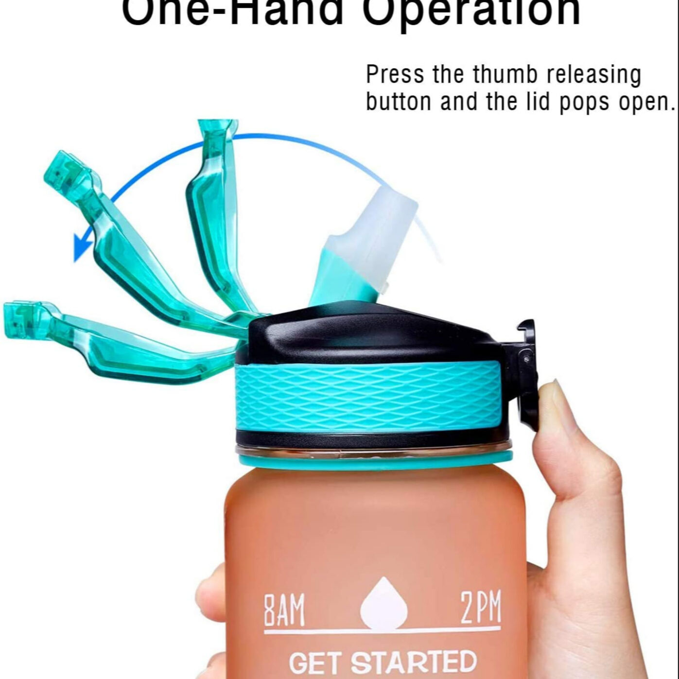 Bpa Free Water Jug 64oz Motivational Water Bottle With Time Marker ...