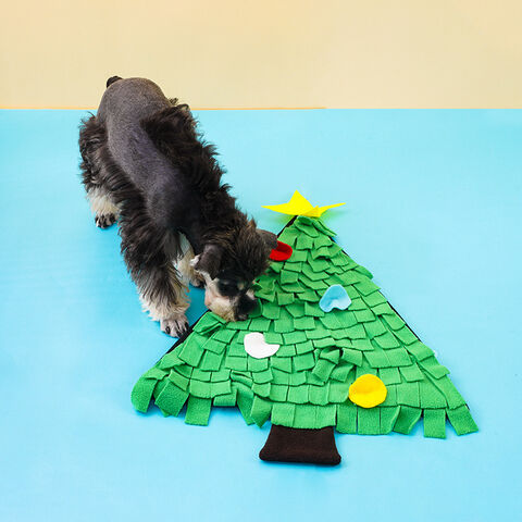 Dog Snuffle Mat Christmas Design Pet Slow Feeding Pad Pet Sniffing