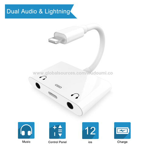 iPhone Lightning to 3.5 mm Headphone Jack Adapter (double)