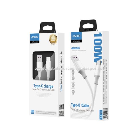 ASPOR A128 5A Portable Charge Rapide Transfert Communication Mobile Téléphone Portable Micro À Éclairages Type-c Données USB Câble