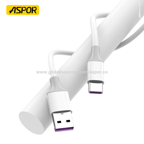 ASPOR A128 5A Portable Charge Rapide Transfert Communication Mobile Téléphone Portable Micro À Éclairages Type-c Données USB Câble
