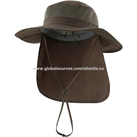 Hiking Cool Grey Color Wide Brim Design Boonie Fishing Hat
