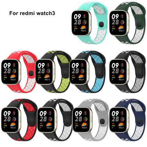 For Xiaomi Redmi Watch 3 / Mi Watch Lite 3 Watch Strap Dual-color Silicone  Replacement Watch Bands - Grey+White Wholesale