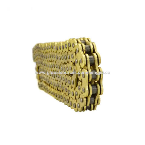 ¡Éxito de ventas! Nueva llegada Cadena de motocicleta 530 525 520 428 Cadena dorada Juegos de cadena de transmisión de alta resistencia para moto de cross