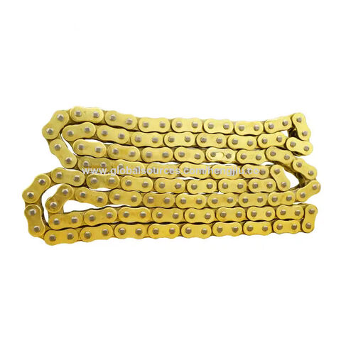 ¡Éxito de ventas! Nueva llegada Cadena de motocicleta 530 525 520 428 Cadena dorada Juegos de cadena de transmisión de alta resistencia para moto de cross