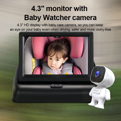 Baby Car Camera, 4.3 Display Baby Car Monitor With 1080P Baby Car