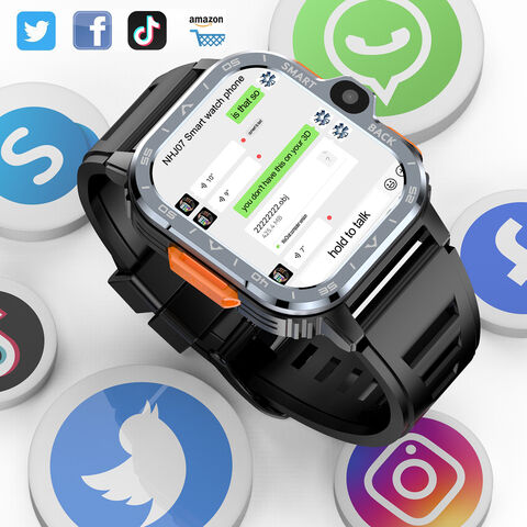 4G Reloj inteligente para hombre GPS WiFi con tarjeta SIM 8MP Cámara de  frecuencia cardíaca y control de presión arterial Múltiples modo deportivo  Reloj móvil : : Electrónica