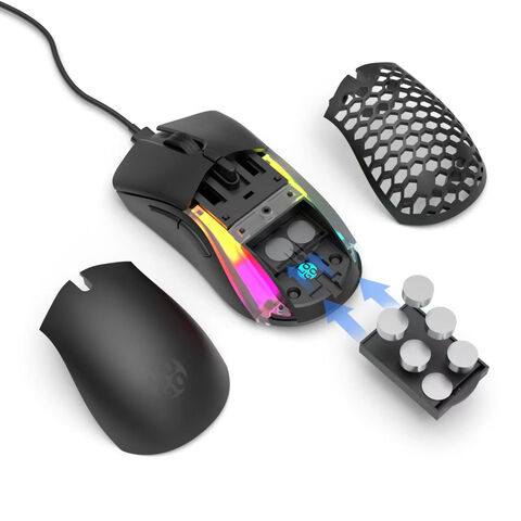 Gaming-Maus für Laptop-Zubehör, einstellbare DPI, 6D-Kabelmaus mit Hochleistungs-Steuerungs-IC