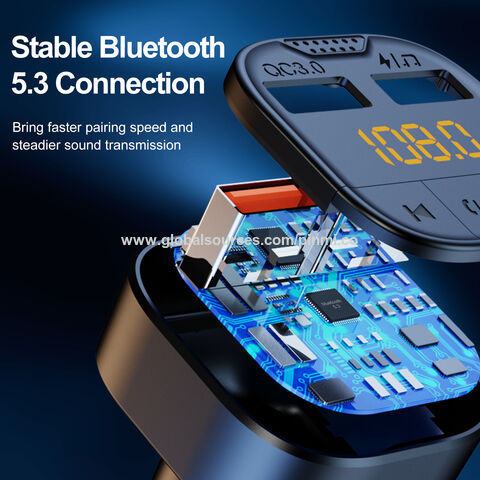 Cheap Bluetooth FM Transmitter, 1.8 Inch Display QC3.0 Fast