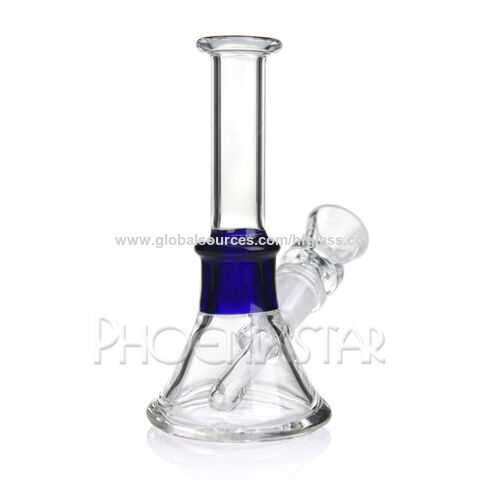 8inch Small Glass Bong Clear Glass Water Pipe Smoking Hookah Bongs with  14.5mm