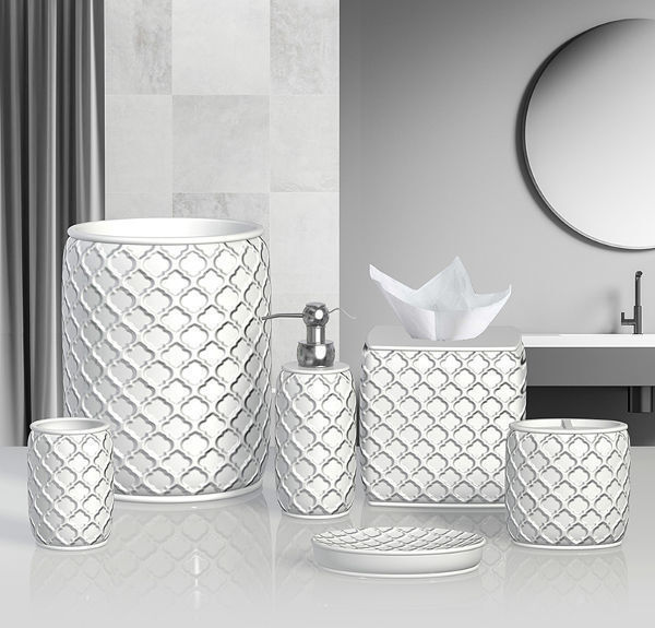 Buy Wholesale China Modern Square Bathroom Accessories Set With Wooden