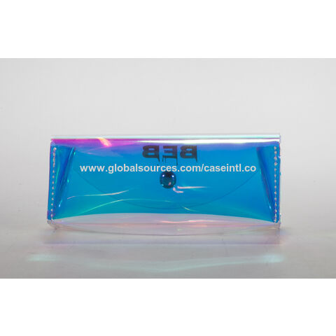 Wholesale Premium Iridescent Laser Jelly Pencil Pouch Durable PU