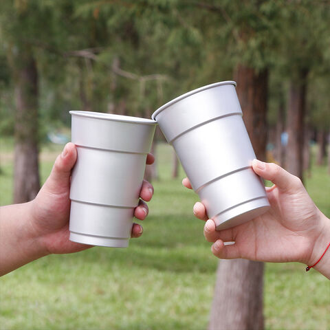 Hochwertige, wiederverwendbare, recycelbare Aluminiumbecher für Outdoor-Campingpartys, Kaltgetränke, Bier und Cola