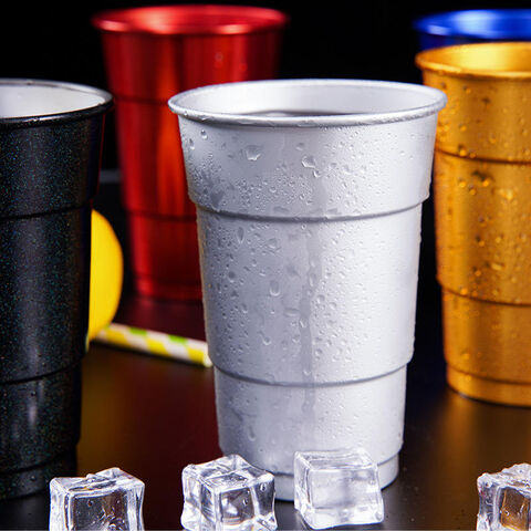 Hochwertige, wiederverwendbare, recycelbare Aluminiumbecher für Outdoor-Campingpartys, Kaltgetränke, Bier und Cola