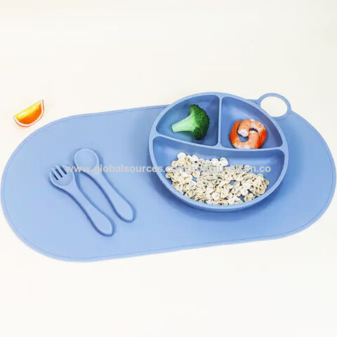 Silikon Geschirr Saug-Schüssel Kinder Baby Produkte Trainingslöffel und Gabel Teller Sippy Cup Lätzchen Fütterungsset