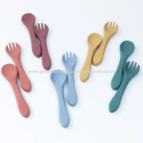 Silikon Geschirr Saug-Schüssel Kinder Baby Produkte Trainingslöffel und Gabel Teller Sippy Cup Lätzchen Fütterungsset