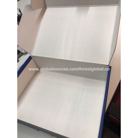 Caja de envío azul corrugado personalizado al por mayor, cajas de embalaje de alimentos congelados para mariscos, caja de embalaje de camarón congelado