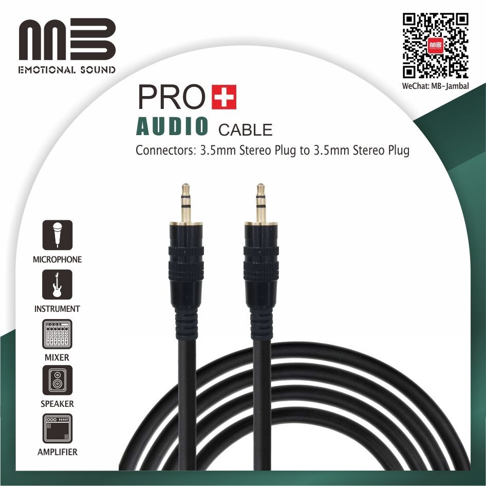 Cable Plus 3.5 Hembra a 2 Plus 3.5 Macho Plano Calidad