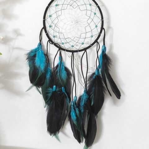 Dropshipping Handmade Wholesale Blue Feather Mandala Dream