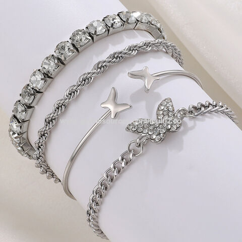 Pulseras plateados de mujer | Selección online en