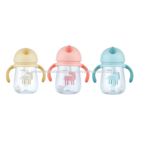 Baby Water Bottle Sippy Cup With Weighted Straw Toddler Drinking Training  240 ML