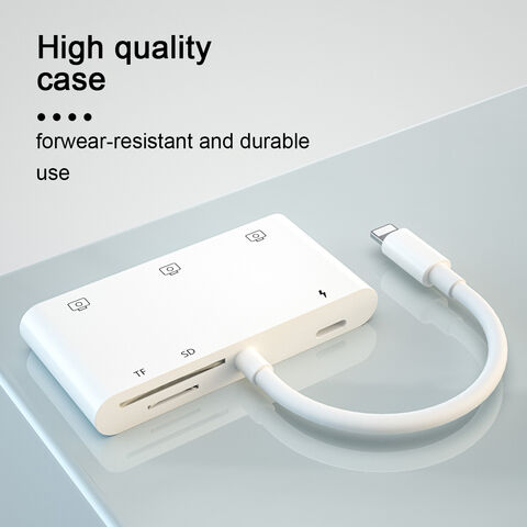 Apple Lightning to USB Camera Adapter with Charging Port, USB 3.0 OTG Cable  for iPhone/iPad to Connect Card Reader, USB Flash Drive, U Disk, Keyboard