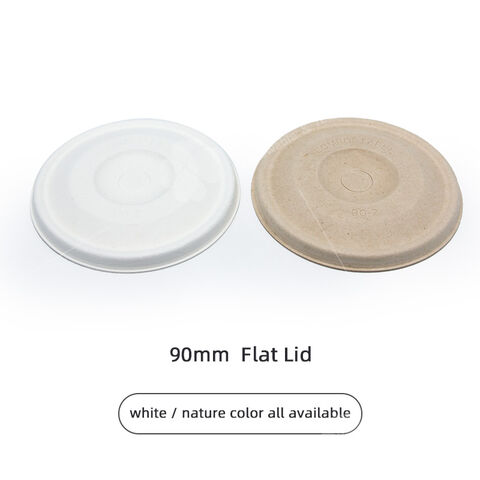 Best 90mm sugarcane flat cold coffee cup lid factory and suppliers