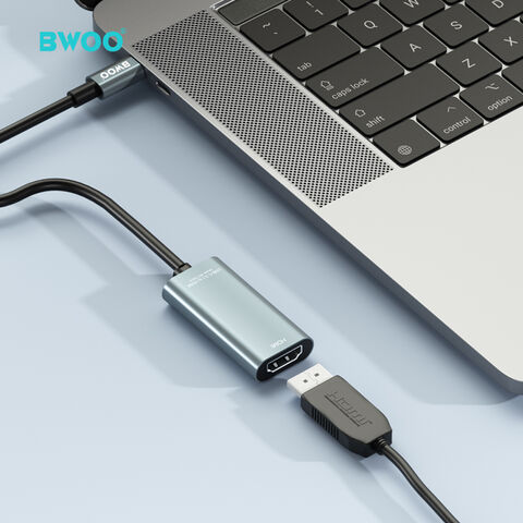 BWOO Hub USB-C de alta calidad, mini adaptador portátil USB-C 4K 60Hz de un solo puerto