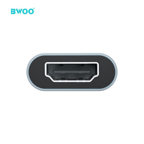 BWOO Hub USB-C de alta calidad, mini adaptador portátil USB-C 4K 60Hz de un solo puerto