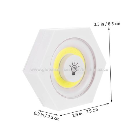 Lot de 3 Lampes LED Tactiles Hexagonales pour Chevet, Placard, Miroir de Maquillage, Applique Murale LED