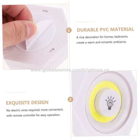 Lot de 3 Lampes LED Tactiles Hexagonales pour Chevet, Placard, Miroir de Maquillage, Applique Murale LED