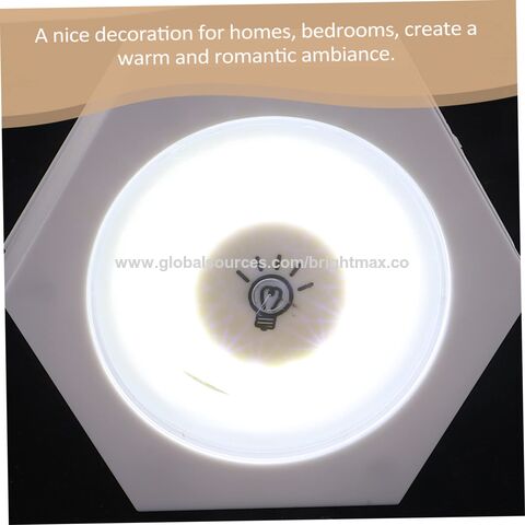 Lot de 3 Lampes LED Tactiles Hexagonales pour Chevet, Placard, Miroir de Maquillage, Applique Murale LED