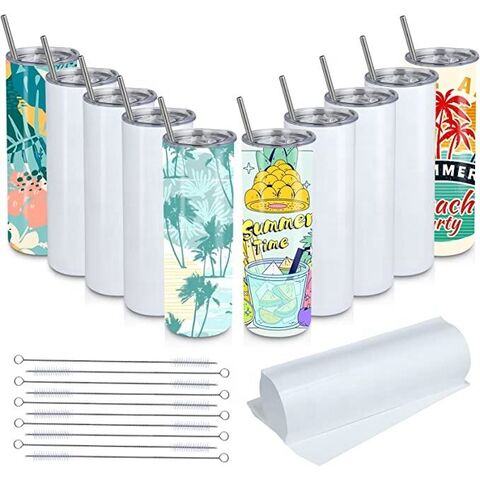 Buy Wholesale China Warehouse Stainless Steel Double Wall Blank Straight 20 Oz  30 Oz Skinny Sublimation Tumblers With Straws And Lid & Mug at USD 3.9