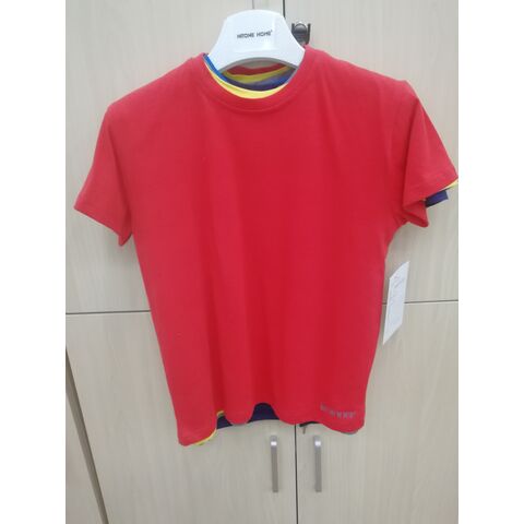 Camiseta de manga corta roja niña