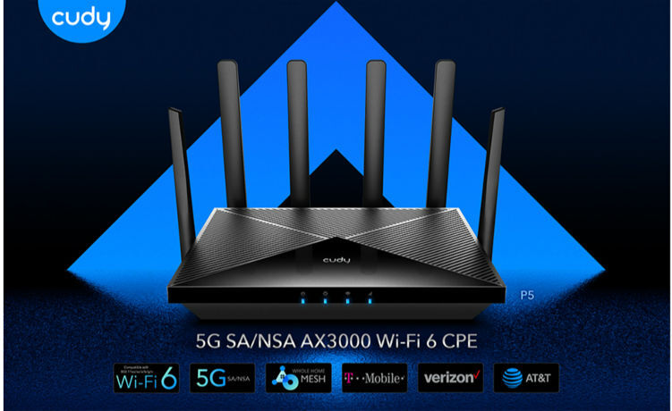 Cudy New 5G NR SA NSA AX3000 WiFi 6 CPE Router, AX3000 Dual SIM 5G Cel