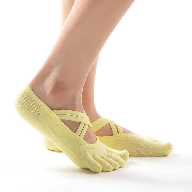 Women Yoga Non-slip Pilates Barre Soft Wrap Open-toed Dance Training Shoes